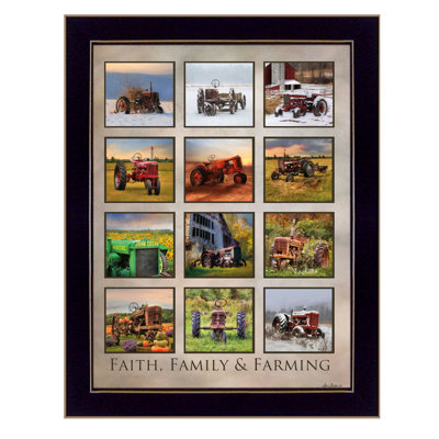 'Faith Family Farming' Framed Graphic Art Print