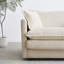 Canapé moderne en chenille beige 2 - Base en bois massif et rembourrage confortable pour le salon 2 avec 4 coussins, structure, tissu de revêtement respirant, siège
