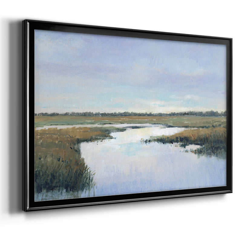 " Coastal Plains I ", Black, 14" H x 20" W x 1.5" D