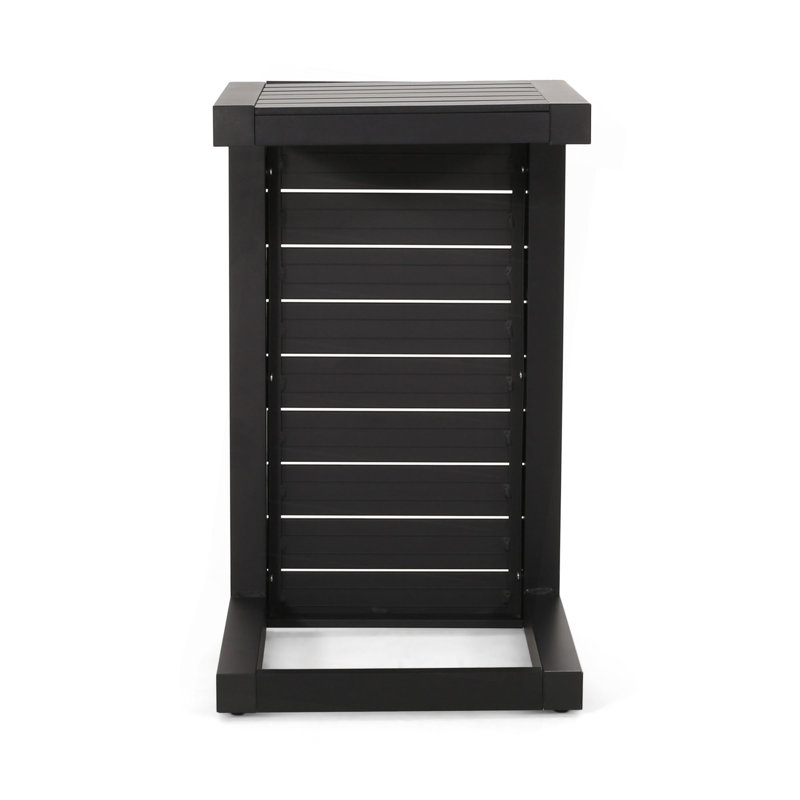 CAPE CORAL ALU C-Shaped Table, Black