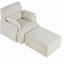 Fauteuil d'appoint rembourré avec repose-pieds avec rangement-1385108747