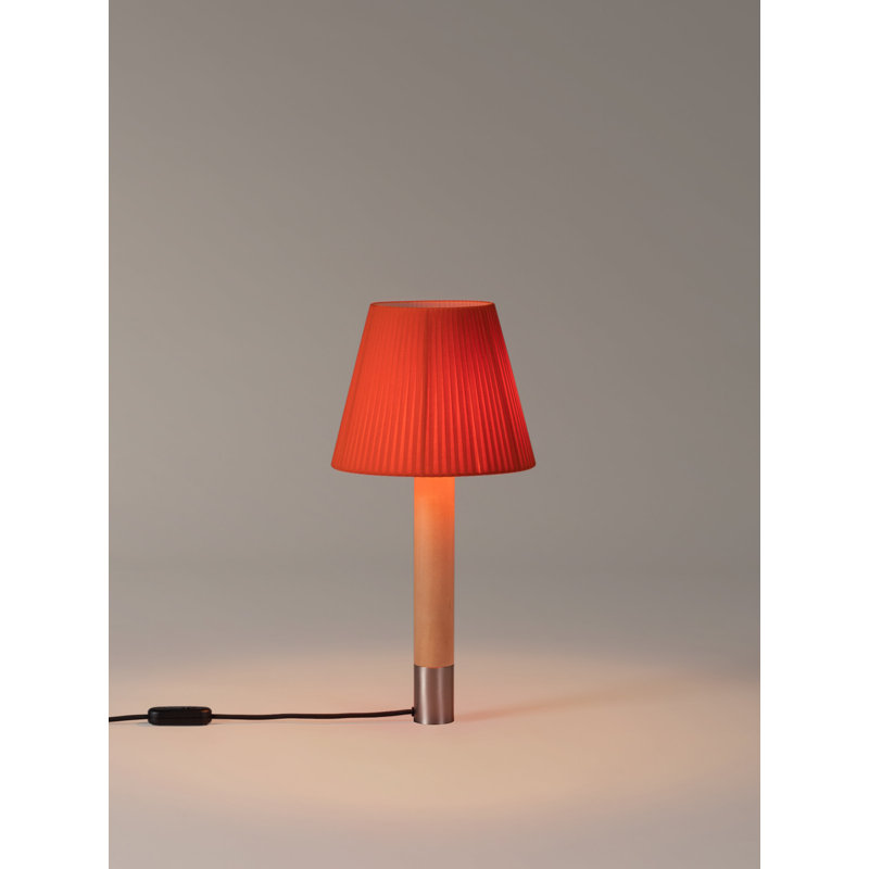 Básica Table Lamp, Nickel, Red Amber