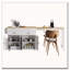 Îlot de cuisine avec table de salle à manger extensible, étagère à épices et 2 tiroirs, chariot de rangement de cuisine avec armoire à 4 portes-805150205