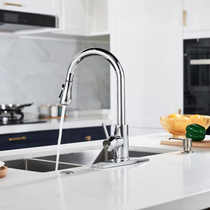 Senlesen Pull Out Kitchen Faucet, Chrome