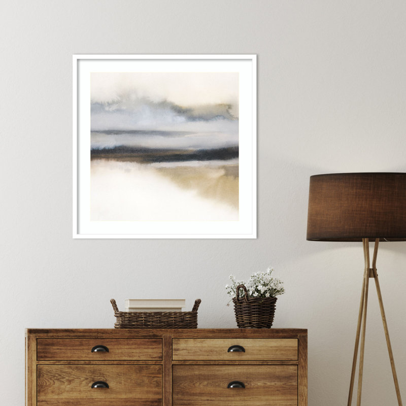 «Misty Greyland II» par Grace Popp, impression sur bois encadrée, H 33 po x l 33 po