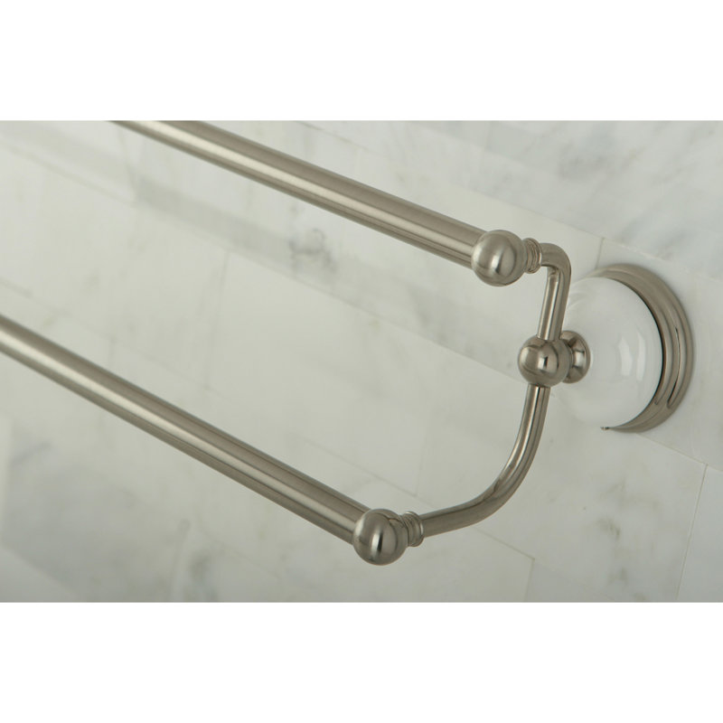 Victorian 26.75" Wall Mounted Towel Bar, Brushed Nickel