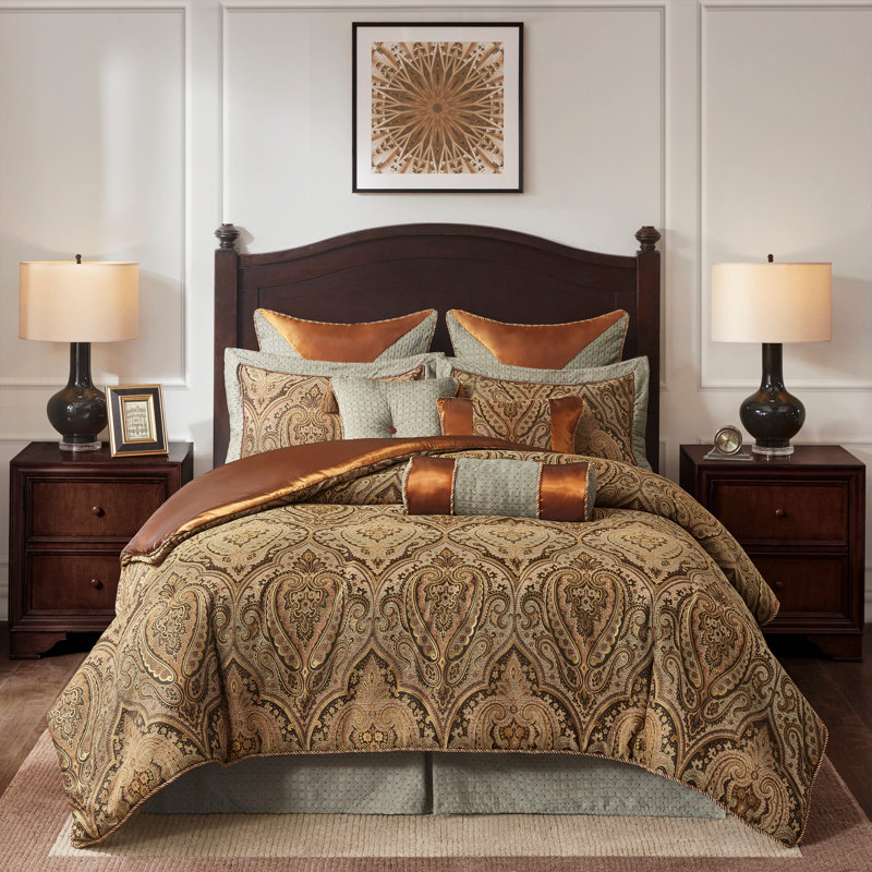 Ensemble d'édredon 9 pièces en jacquard