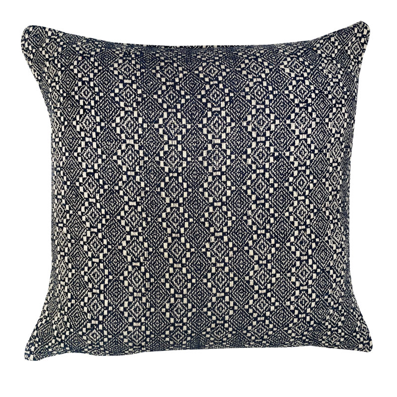 Abstract Sqaure Throw Cushion, Navy