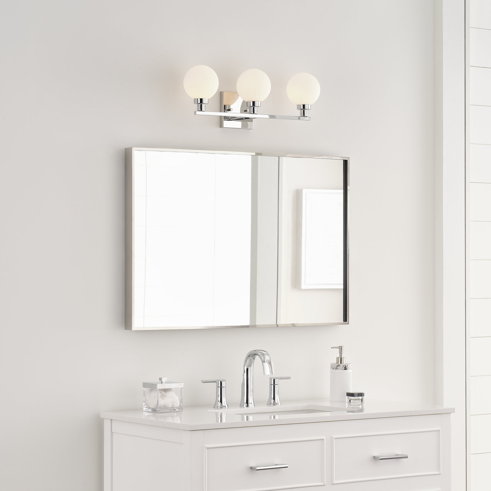 Janne 3 Light Dimmable Vanity Light, Chrome