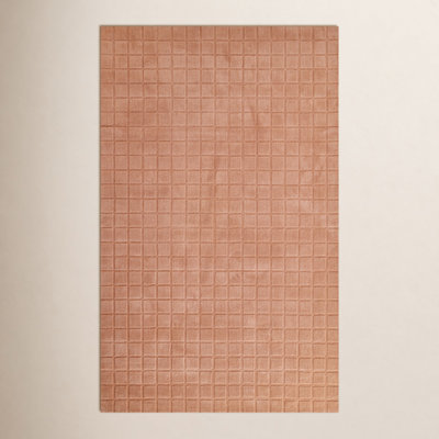 Meile Blush Hand-Loomed Geometric Wool Rug