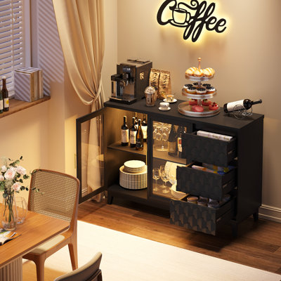 47"W Sideboard With Light