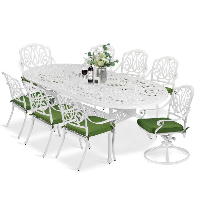 8 - Person Patio Dining Set with Oval Table , Cushions Included