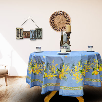 Wipeable , Stain Resistant, French Acrylic Coated Tablecloth