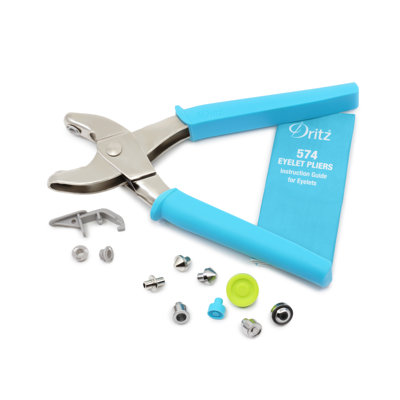 Pince à oeillets Dritz pour oeillets 5/32 po et 1/4 po, turquoise