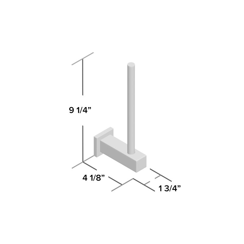 8500 Series Spare Wall Mount Toilet Paper Holder, Polished Stainless Steel
