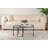 Modern Coffee Table Set (2 Pieces) - Black & Grey, 16.5 x 15.4 x 16.5 in & 23.6 x 17.0 x 23.6 in | 100% Tempered Glass Top, 1.5 mm Metal Frame, Industrial Design | Stylish Addition to Living Room & Lounge-1637341366-1637341364