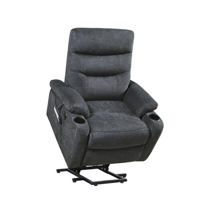 Flasco Electric Power Lift Recliner Chair with Massage and Heat for Elderly, 3 Positions Cup Holders -  Winston Porter, 16C6E4023D894EB9BFF9670424094670