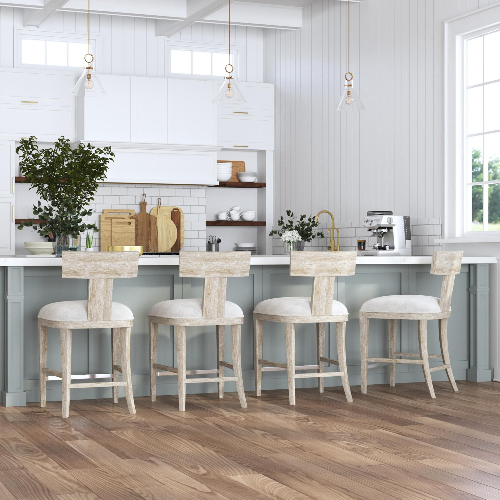Yasmina 26" Bar Stool, White