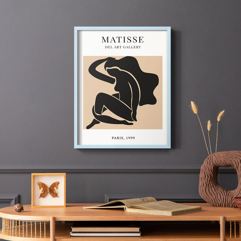 Matisse Cxx, reproduction encadrée - bois massif, H 10 po x l 8 po, Bleu