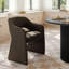 Ensemble de table de salle à manger pour 6 personnes avec table ovale et 6 fauteuils rembourrés et imperméables-130536548