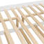 Lit superposé double au-dessus de double avec lit gigogne simple et échelle - blanc
