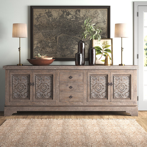 Birch Lane™ Ashel 106'' Solid Wood Sideboard & Reviews | Wayfair