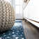 Allerie Animal Print Navy/Cream Area Rug