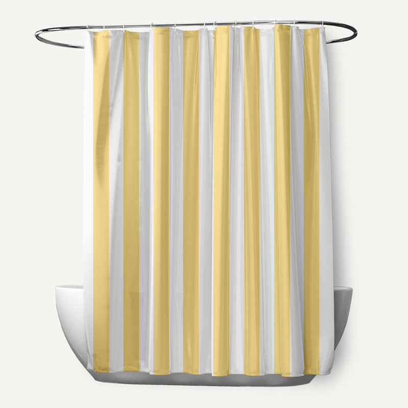 Striped Shower Curtain, Lemon