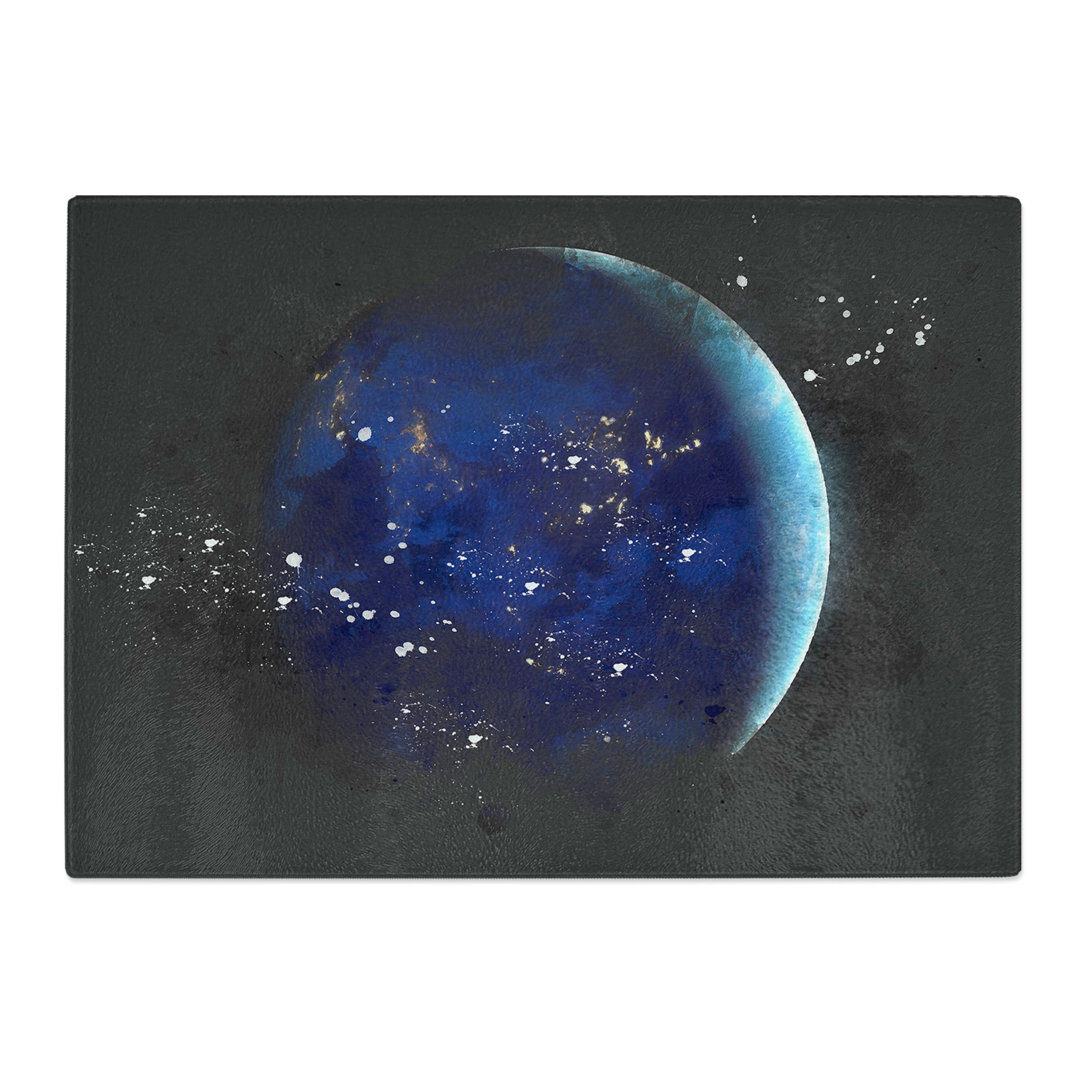 Tempered Glass Earth View of Asia and Australia Chopping Board