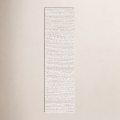 Elle Ivory Hand-Woven Geometric Rug