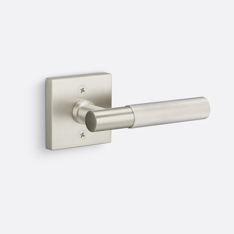 Rosette carrée Aspra, Nickel satiné, Inactif double