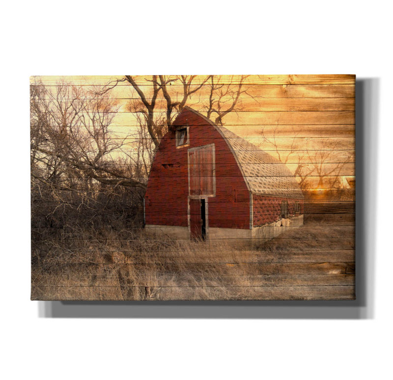«Lost Farmstead On The Prairie 045» par Gordon Semmens, H 18 po x l 26 po x P 0,75 po