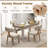 Lark Manor™ Set Of Armless Dining Chairs With Curved Backrests & Padded Seat Cushions Beige-1672363154