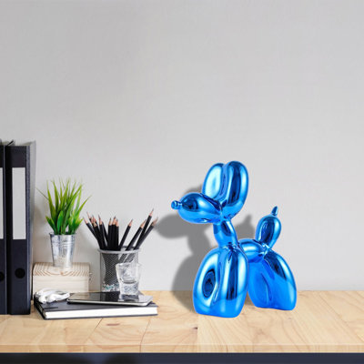 Ornement de statue créative pour chien ballon (1 pièce) - Sculpture en résine décorative pour chambre à coucher, bureau, plusieurs couleurs disponibles