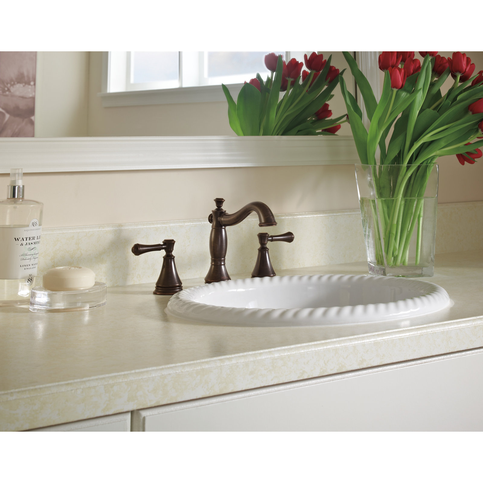 Cassidy Widespread Bathroom Faucet 3 Hole, 2-handle Bathroom Sink Faucet with Drain Assembly, Venetian Bronze