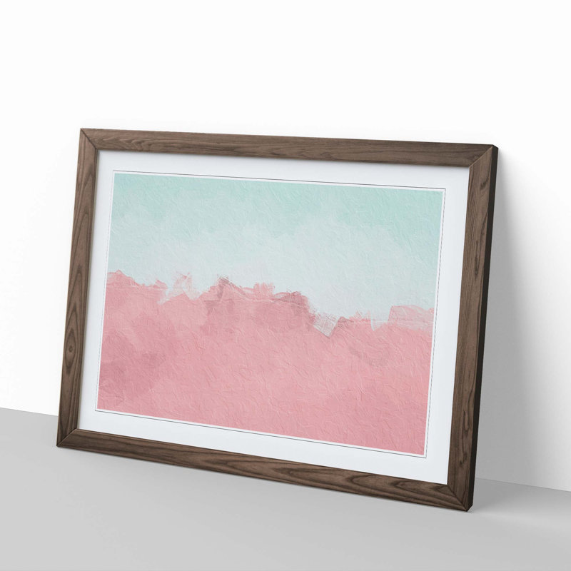 The Sand Dunes in Southern California in Abstract - Picture Frame Painting Print, 36cm H x 48cm W x 2cm D, Walnut Framed