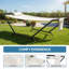 92.5''W Outdoor Hammock With Stand And Pillow-1553448356