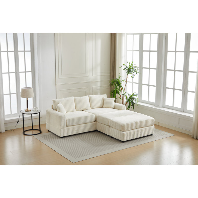 Modern Sectional Couch, Beige