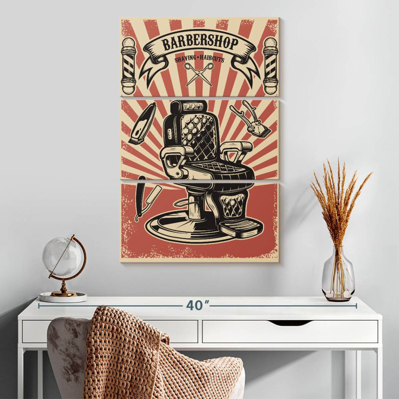 Fauteuil de salon de coiffure Shuttleworth, H 32 po x l 20 po