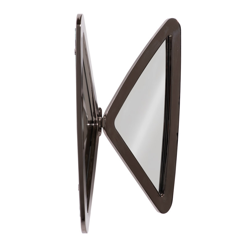 Miroir mural Frates, Nickel noir laqué