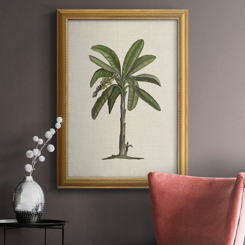 Toile de qualité supérieure AU CH British Palms II, prête à être accrochée, H 36 po x l 24 po x P 2,5 po