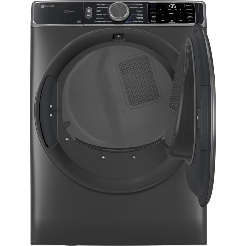 GE Profile Energy Star 7.8 Cu. Ft. Capacity Smart Front Load Gas Dryer With Steam And Sanitize Cycle, Carbon Graphite