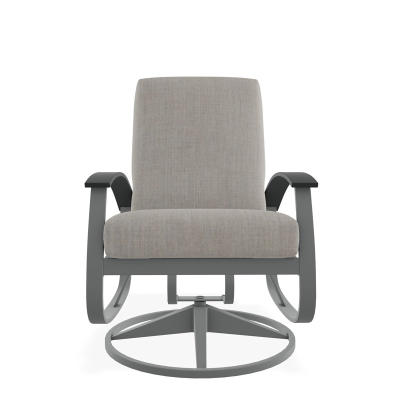 Belle Isle Cushion Deep Seating Swivel Rocker, Graphite, Cast Silver Sunbrella®
