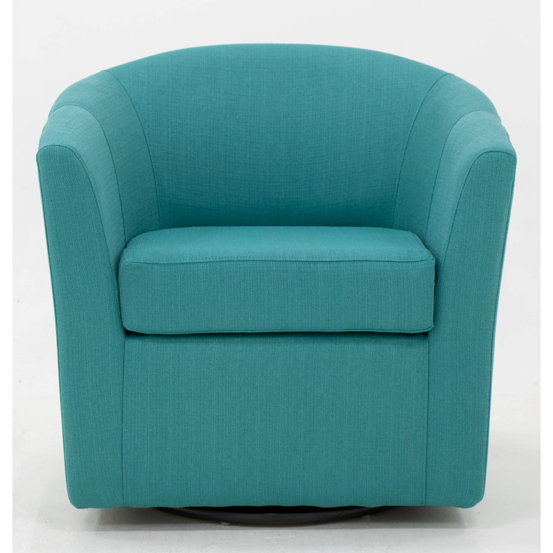 Fauteuil demi-tonneau pivotant 31 po Hansell, Tissage Klein Peacock