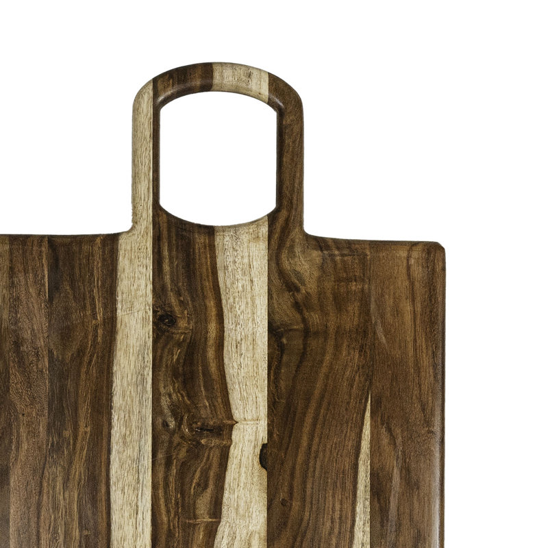 Planche de service surdimensionnée en bois de sheesham naturel Foreside Home & Garden