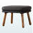 Inglewood Ottoman with Dark Gray Fabric Upholstered, Walnut Finish, 16.29" H X 22.8" W X 19.32" D-1344568435