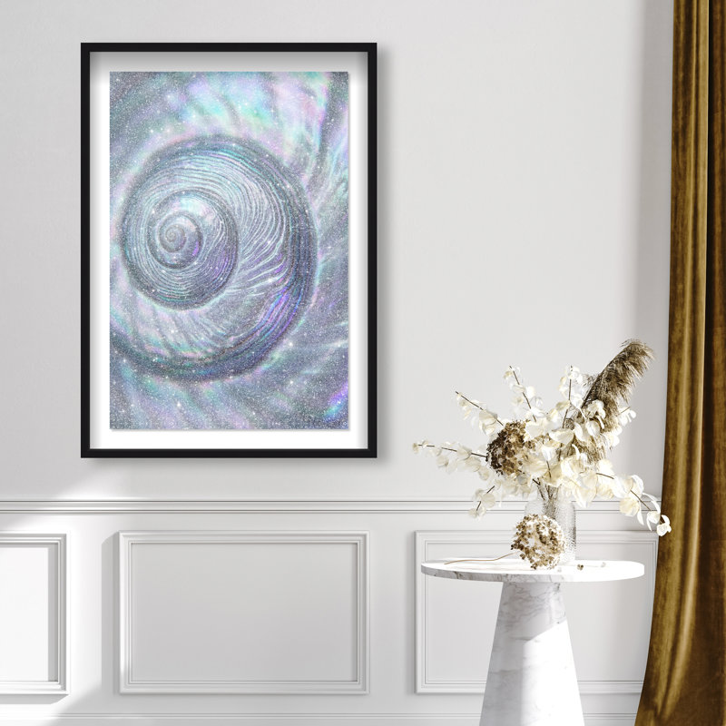 Sea Spiral Shadowbox Nautical & Beach Print by Oliver Gal, Black Frame, 10 x 15, 46.5"H x 31.5"W, Black Shadowbox
