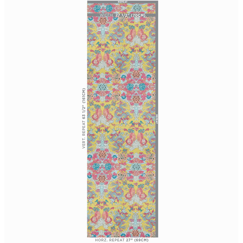 Magic Mountain Dragon Wallpaper, Yellow