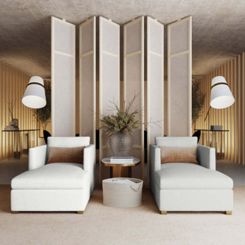 Chaise longue Madison, Patiné, Cuir rétro blanc