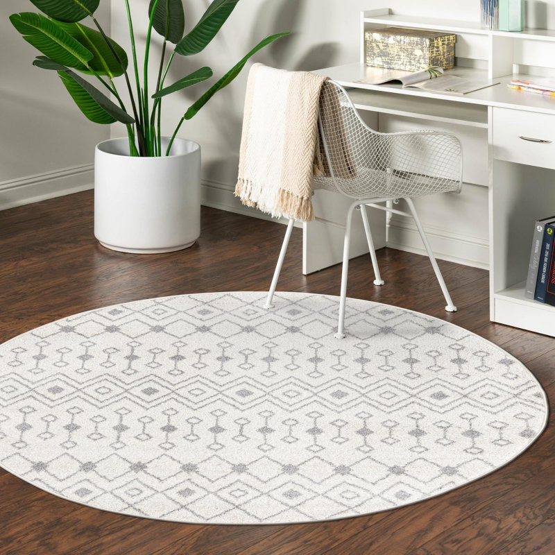 Abstract Indoor Rug, Round 3'3"